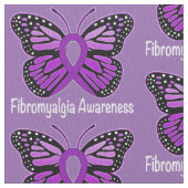 Fibromyalgia-Schmetterlings-Bewusstseins-Band Stoff (Nahaufnahme)