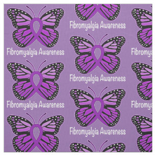 Fibromyalgia-Schmetterlings-Bewusstseins-Band Stoff