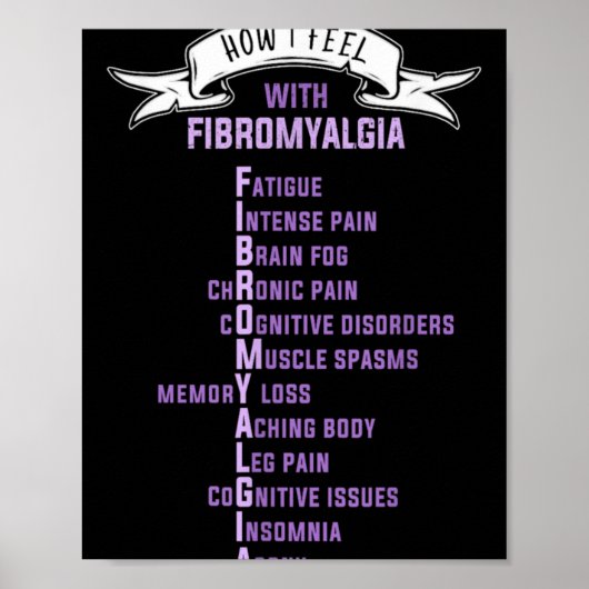 Fibromyalgia Sonie Amp Fibro Awareness This Is Poster (Vorne)