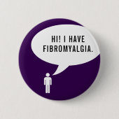 FIBROMYALGIA-Sprechblase Button (Vorderseite)