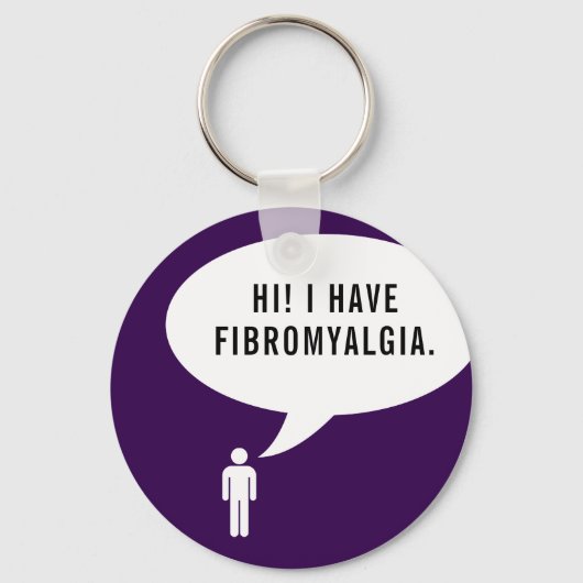 FIBROMYALGIA-Sprechblase Schlüsselanhänger (Vorderseite)