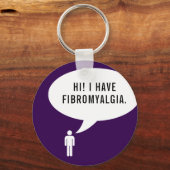 FIBROMYALGIA-Sprechblase Schlüsselanhänger (Rückseite)