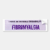 FIBROMYALGIA unsichtbarer Autoaufkleber (Vorne)