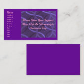 Fibromyalgia-Visitenkarte Visitenkarte (Vorne/Hinten)