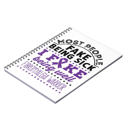 Fibromyalgia Warrior Fake Being Well Notizblock (Linke Seite)