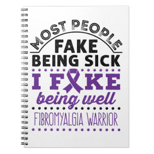 Fibromyalgia Warrior Fake Being Well Notizblock