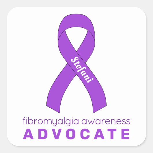 Fibromyalgie Advocate White Square Sticker (Vorderseite)