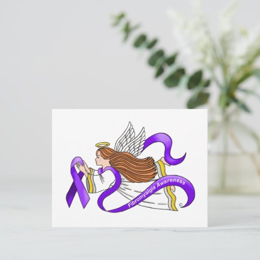Fibromyalgie Angel Postkarte (Stehend Vorderseite)