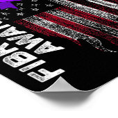 Fibromyalgie Awareness Survivor Proud Warrior 11 Poster (Ecke)