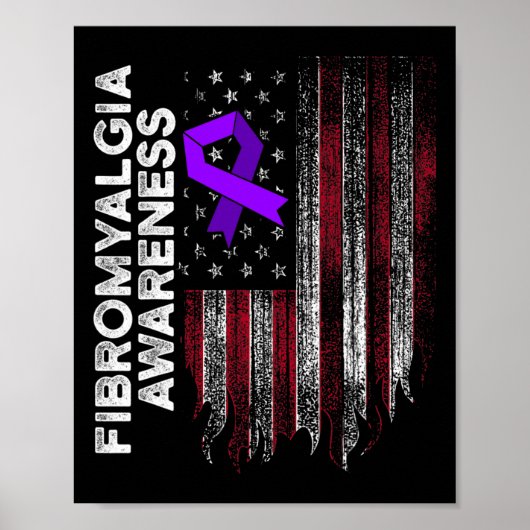 Fibromyalgie Awareness Survivor Proud Warrior 11 Poster (Vorne)