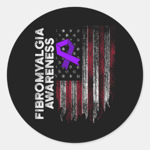 Fibromyalgie Awareness Survivor Proud Warrior 11 Runder Aufkleber