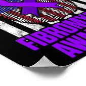 Fibromyalgie Awareness Survivor Proud Warrior 12 Poster (Ecke)