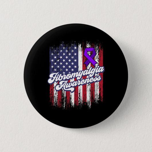 Fibromyalgie Awareness Survivor Proud Warrior 7 Button (Vorderseite)