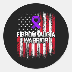 Fibromyalgie Awareness Survivor Proud Warrior Runder Aufkleber
