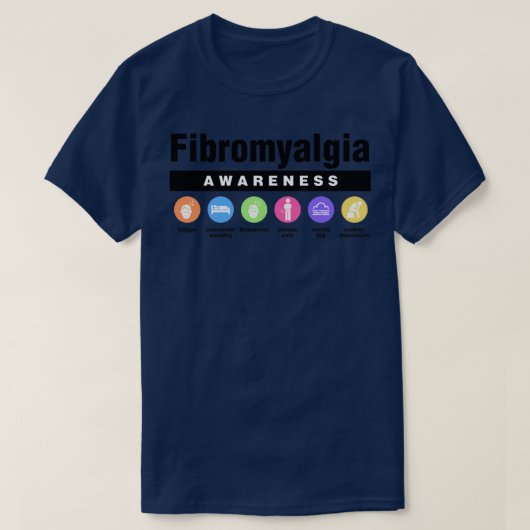 Fibromyalgie Behinderung Sensibilisierung für Symp T-Shirt (Design vorne)