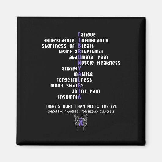 Fibromyalgie Bewusstsein Chronische Krankheit Gesc Magnet (Vorne)