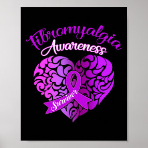 Fibromyalgie Bewusstsein Chronische Schmerzen Frau Poster
