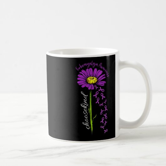 Fibromyalgie Bewusstsein Daisy Blume Untergang Ban Kaffeetasse (Rechts)