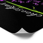 Fibromyalgie Bewusstsein Daisy Blume Untergang Ban Poster (Ecke)