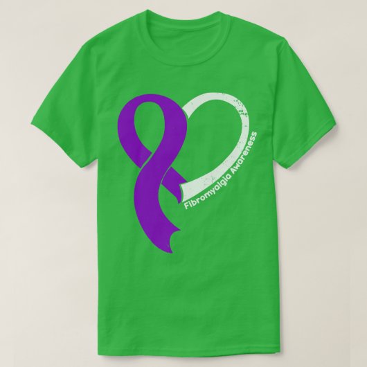 Fibromyalgie Bewusstsein der Menschen Liebe Herz B T-Shirt (Design vorne)