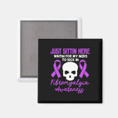 Fibromyalgie Bewusstsein Fibro Krieger Lila Band Magnet (Vorderseite/Rückseite)