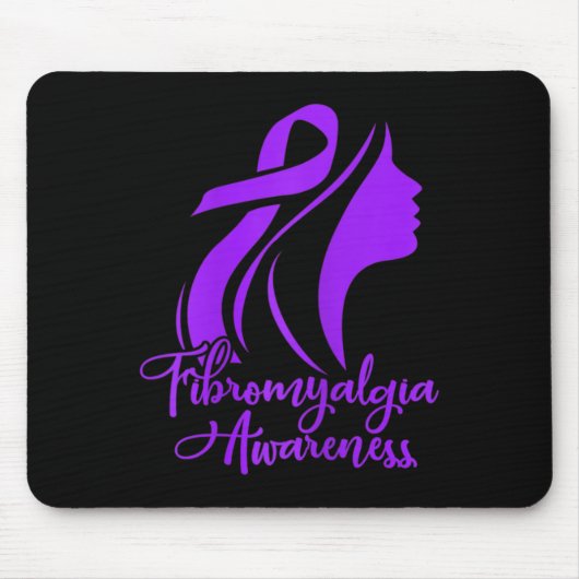 Fibromyalgie Bewusstsein Fibro Krieger Lila Band Mousepad (Vorne)