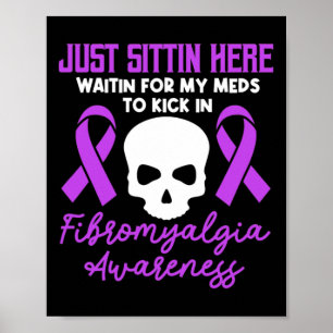 Fibromyalgie Bewusstsein Fibro Krieger Lila Band Poster
