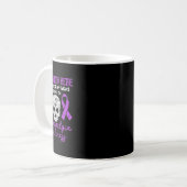 Fibromyalgie Bewusstsein Fibro Krieger Lila Schäde Kaffeetasse (Vorderseite Links)