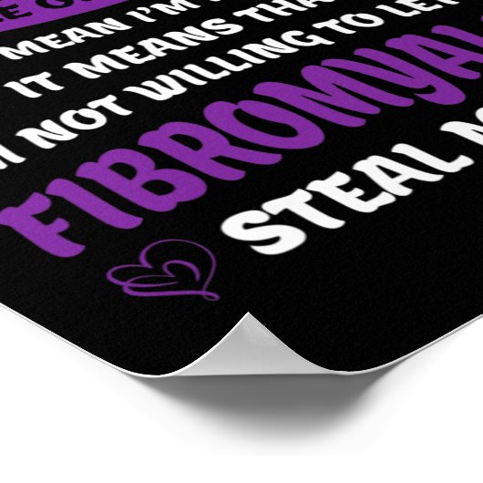 Fibromyalgie Bewusstsein - Fibromyalgie Schmerzen Poster (Ecke)