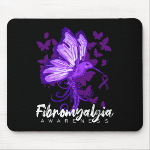 Fibromyalgie Bewusstsein Hummingbird Lila Mousepad