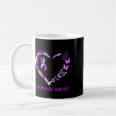 Fibromyalgie Bewusstsein Ich bin Überlebender Herz Kaffeetasse (Links)