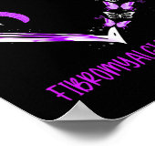 Fibromyalgie Bewusstsein Ich bin Überlebender Herz Poster (Ecke)