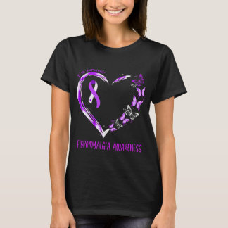 Fibromyalgie Bewusstsein Ich bin Überlebender Herz T-Shirt