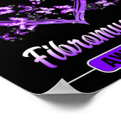 Fibromyalgie Bewusstsein ich trage Lila Schmetterl Poster (Ecke)