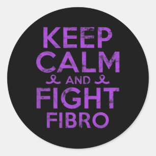 Fibromyalgie Bewusstsein Kampf Fibro Kämpfer Krieg Runder Aufkleber