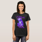Fibromyalgie Bewusstsein Katze Apparel T-Shirt (Vorne ganz)