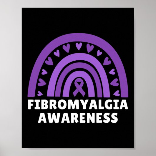 Fibromyalgie Bewusstsein Männer Frauen Niedlich Ra Poster (Vorne)