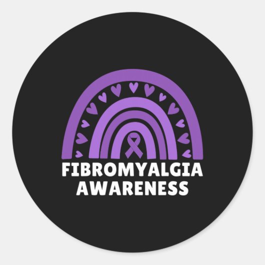 Fibromyalgie Bewusstsein Männer Frauen Niedlich Ra Runder Aufkleber (Vorderseite)