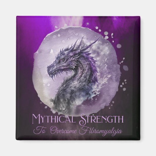 Fibromyalgie Bewusstsein Mythische Kraft Drache Magnet (Vorne)