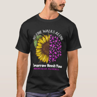 Fibromyalgie Bewusstsein NIEMAND BEGINNT ALLEIN MO T-Shirt