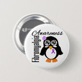 Fibromyalgie Bewusstsein Pinguin Button (Vorne & Hinten)