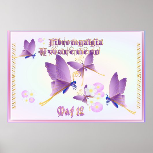 Fibromyalgie Bewusstsein Poster (Vorne)