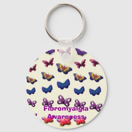 Fibromyalgie Bewusstsein Schlüsselanhänger (Vorderseite)