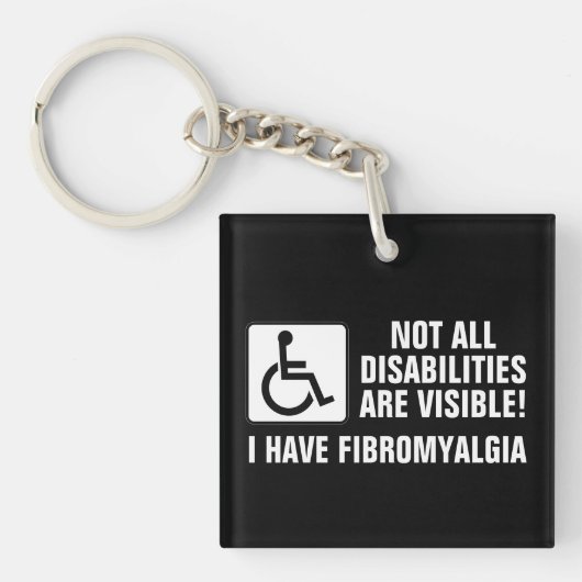 Fibromyalgie-Bewusstsein Schlüsselanhänger (Vorderseite)