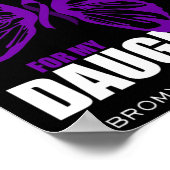 Fibromyalgie Bewusstsein Schmetterling Lila Band Poster (Ecke)