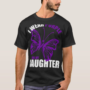 Fibromyalgie Bewusstsein Schmetterling Lila Band T-Shirt