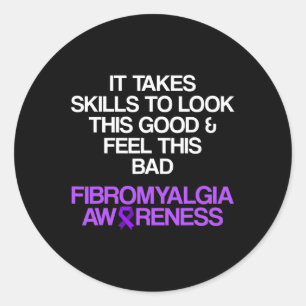 Fibromyalgie Bewusstsein Überlebende Fähigkeiten K Runder Aufkleber