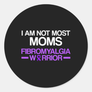 Fibromyalgie Bewusstsein Überlebende Mamas Krieger Runder Aufkleber