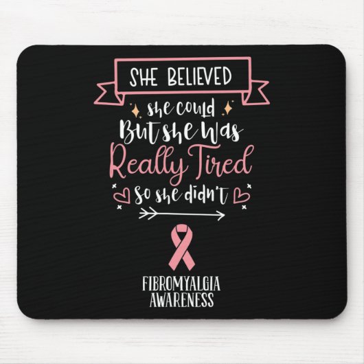 Fibromyalgie-Bewusstsein, von dem sie glaubte, sie Mousepad (Vorne)