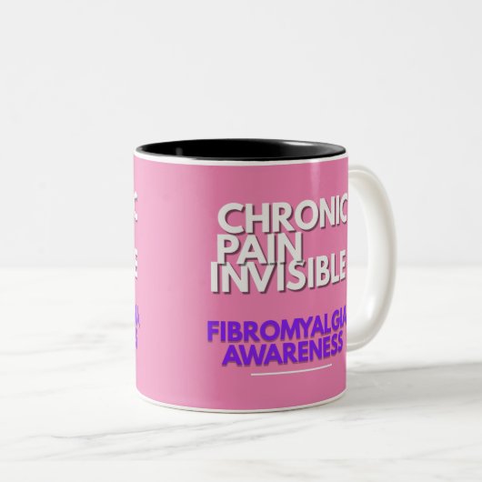 Fibromyalgie Bewusstsein Zweifarbige Tasse (VorderseiteRechts)